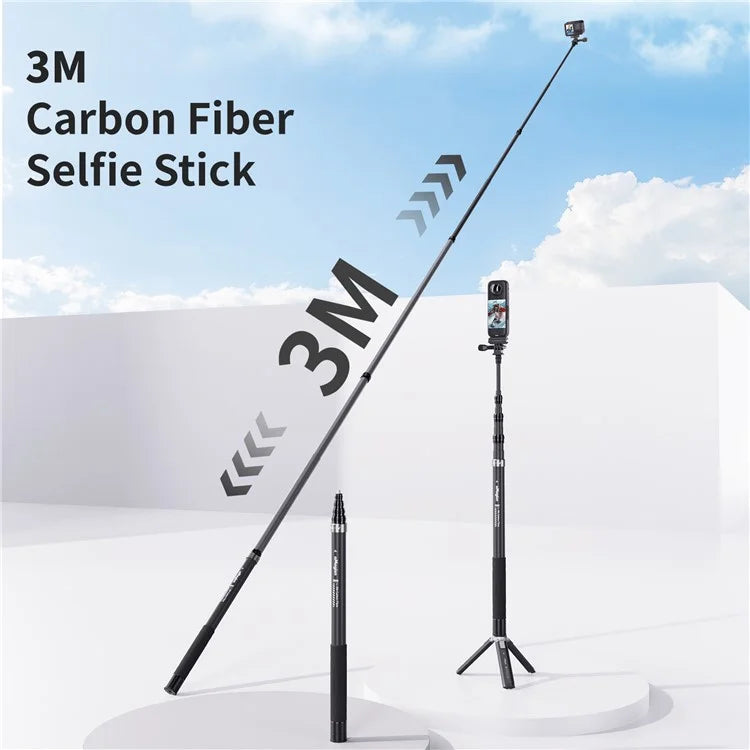 Load image into Gallery viewer, [3M Super Long] AMAGISN 3m Carbon Fiber Selfie Stick Sports Camera Extension Pole for Insta360 / DJI / GoPro
