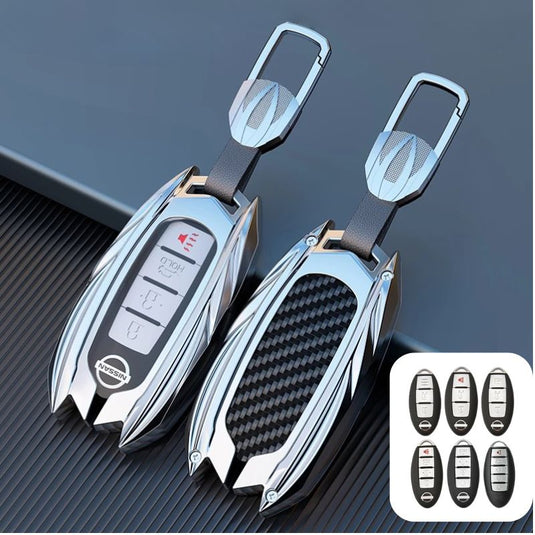 Nissan Mecha Style Zinc Alloy Car Key Fob Case Cover For Pathfinder, X-Trai, Teana, Qashqai, Tiida, Sylphy, Murano, Lannia