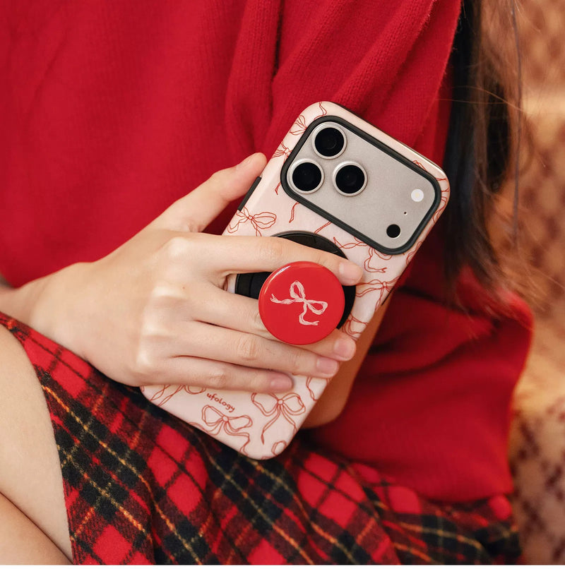 Load image into Gallery viewer, [Magsafe Compatible] Apple iPhone 17/Pro/Max - Bow Design 2-in-1 Shockproof Phone Case with Stand
