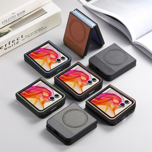 [Magnetic Compatible] Motorola Moto Razr 60/Ultra Textured Fabric-Style Shockproof Protective Case