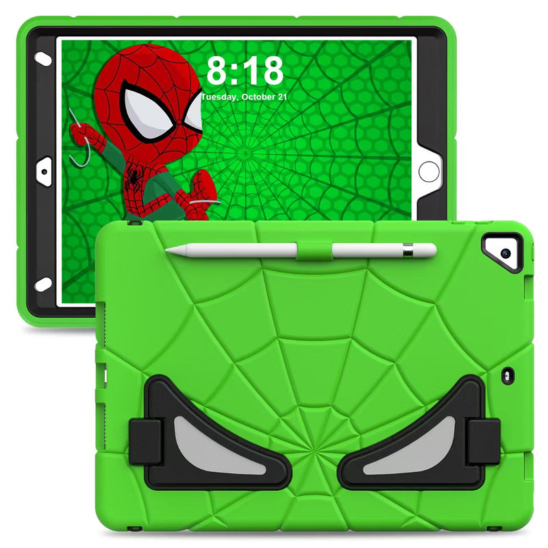 Load image into Gallery viewer, [Built-in Stand][With Card Slot] Apple iPad Air 11-inch M3 (2025) Spiderman Cartoon Kids Full-cover Silicone Shockproof Case
