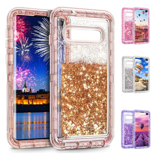 Samsung Galaxy S10 (4G/5G)/Plus SM-G975/E SM-G970 Liquid Sand Glitter Shockproof Blingbling Series Case