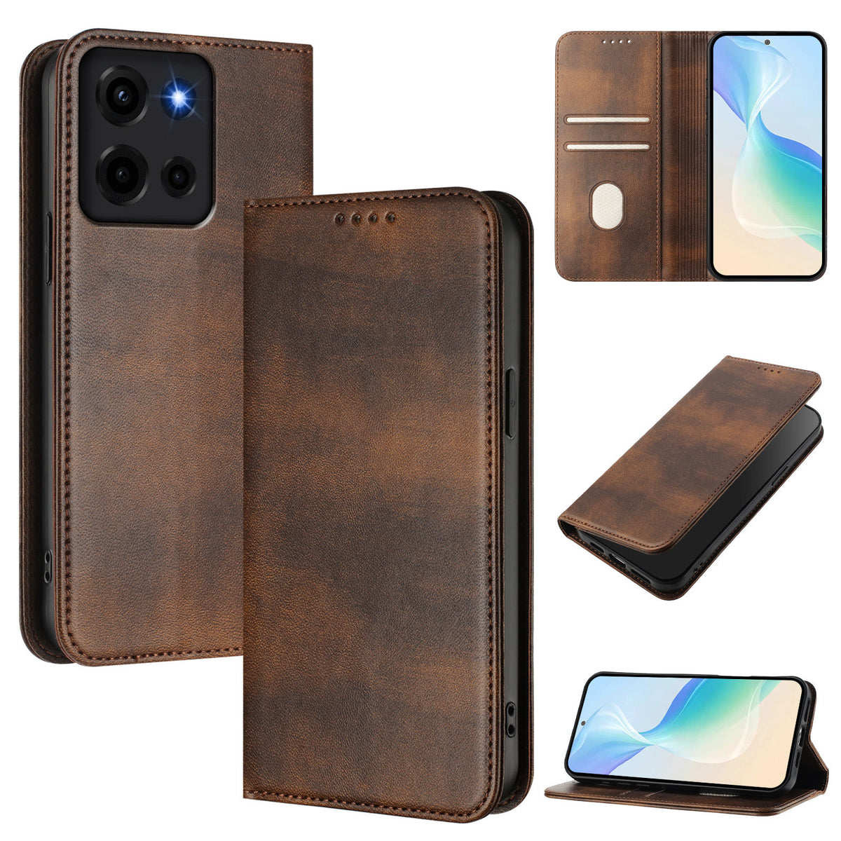 [With Card Slot] Motorola Moto Edge 30/Neo/Fusion - Multi Functional Leather Flap Wallet Series Case - i-Station Mobile Phone & Electronic Device Repair and Accessories