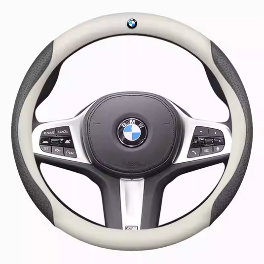 BMW Leather & Embossed Breathable Ultra-Thin Non-Slip Steering Wheel Cover For 3 Series, 4 Series, 5 Series, 6 Series, 7 Series, X1, X3, X4, X5, X6, X7, iX3, i3 - i-Station Mobile Phone & Electronic Device Repair and Accessories