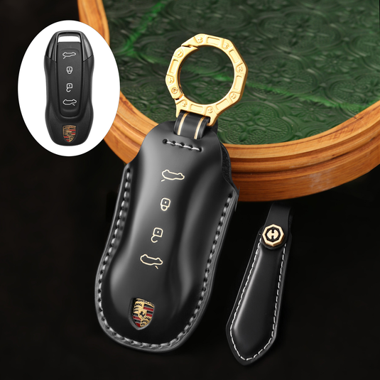 Porsche Genuine Leather Protection Car Key Fob Case Cover For Macan Turbo, Macan EV (2024/2025)
