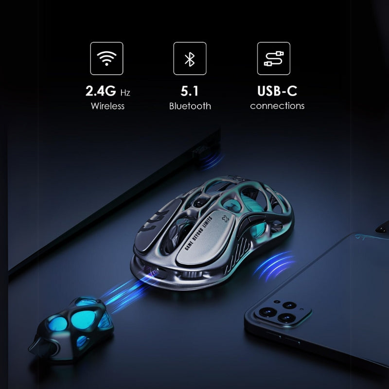 Load image into Gallery viewer, GravaStar Wireless Gaming Mouse Mercury M1 Pro, Lightweight Magnesium Alloy Gaming Mouse, 26,000 DPI
