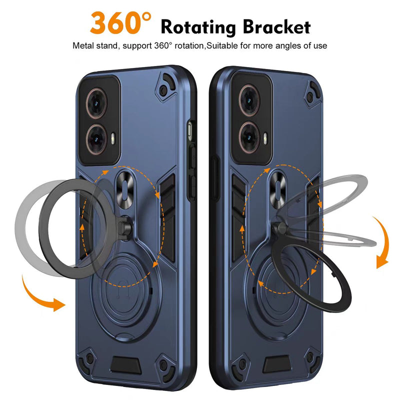 Load image into Gallery viewer, [Built-in Metal Ring Stand] Motorola Moto G85 Thickened Shockproof Heavy Duty Series Case
