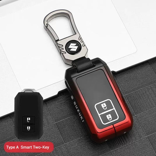 Suzuki Zinc Alloy + Silicone Car Key Fob Case Cover For Dzire, Ertiga, Vitara, Brezza, Baleno, Hustler, Jimny
