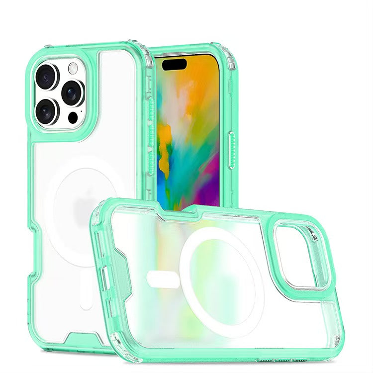 Load image into Gallery viewer, Apple iPhone 15/Plus/Pro/Pro Max Minimalist Colorful Transparent Heavy Duty Series Case
