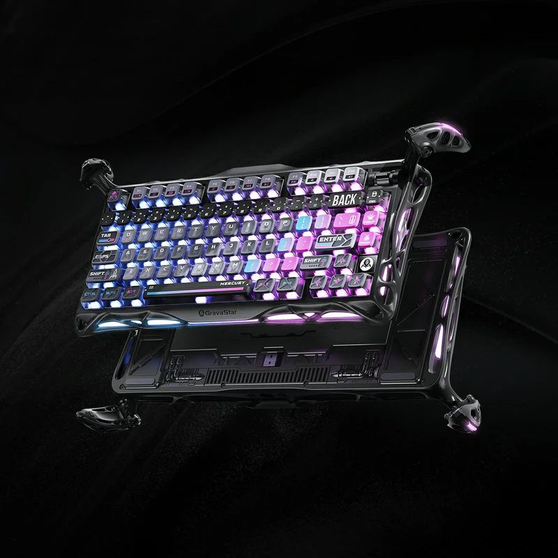 Load image into Gallery viewer, Gravastar Mercury K1 Pro 75% Wireless Mechanical Gaming Keyboard Aluminum Alloy Material With RGB Lighting
