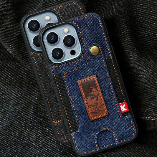 [With Pocket Strap][With Card Slot] Apple iPhone 13/Pro/Pro Max Carving Plating Full-Protection Shockproof Fashion-Forward Series Case