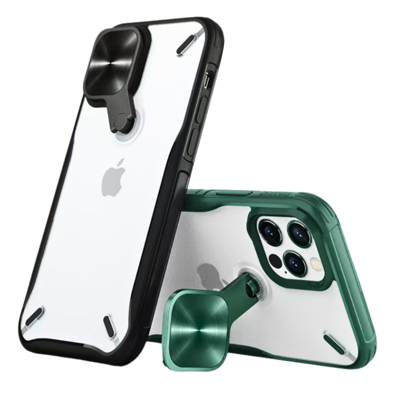 Load image into Gallery viewer, [Built-in Stand][Built-in Lens Cover] Apple iPhone 12/Mini/Pro/Pro Max Nillkin Full-cover Shockproof Stand Series Case
