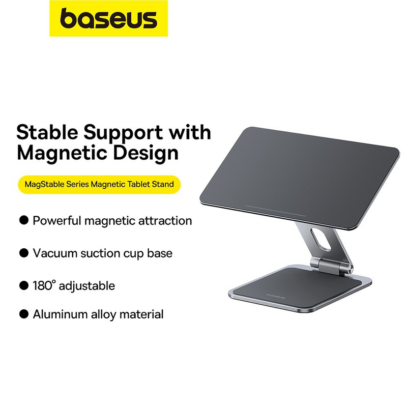 Load image into Gallery viewer, Baseus MagStable Series Magnetic Tablet Stand for iPad 12.9″ - Space Grey
