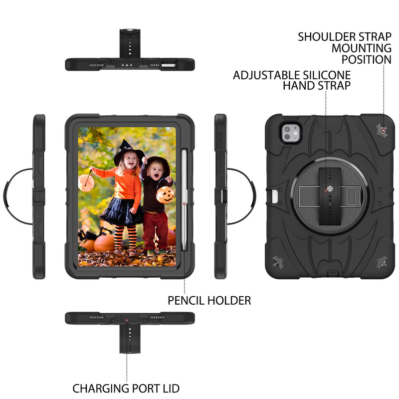 Load image into Gallery viewer, [Built-in Stand][With Pen Slot] Apple iPad 10.9&#39;&#39; 10/11th Gen (2022/2025) Batman Cartoon Kids Full-cover Silicone Shockproof Case
