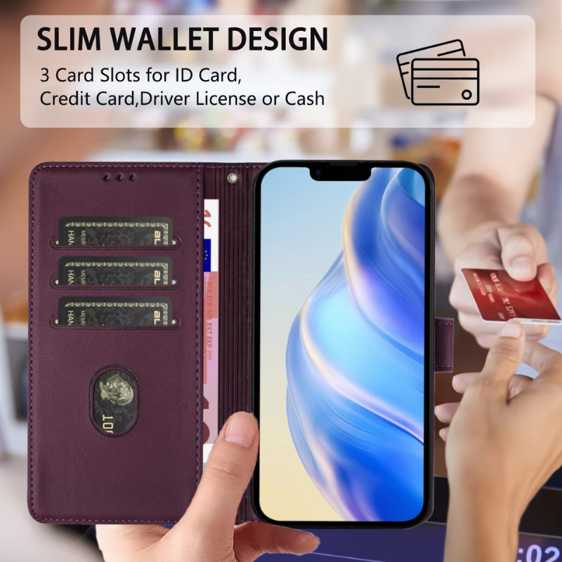 Load image into Gallery viewer, [With Card Solt] OPPO Reno 12/F/Pro Leather Luxury Shockproof Wallet Series Case
