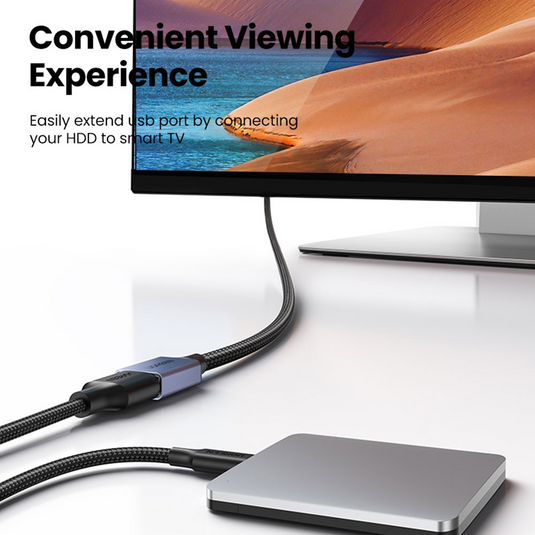 UGREEN US115 USB 3.0 Extension Cable USB (Male) - USB (Female) 1m - Black
