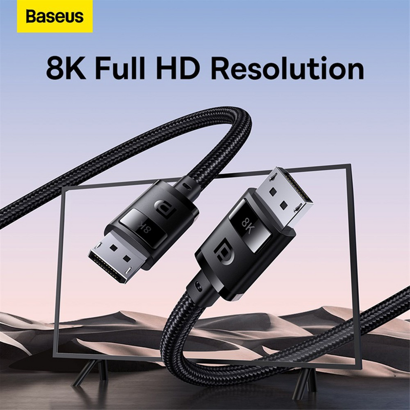 Load image into Gallery viewer, Baseus High Definition Series DP 8K to DP 8K Adapter Cable 1.5M - Cluster Black - i-Station Mobile Phone &amp; Electronic Device Repair and Accessories
