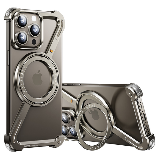 [Magsafe Compatible][360° Rotating Stand] Apple iPhone 17/Air/Pro/Pro Max Metal Stand Borderless Shockproof Case - i-Station Mobile Phone & Electronic Device Repair and Accessories