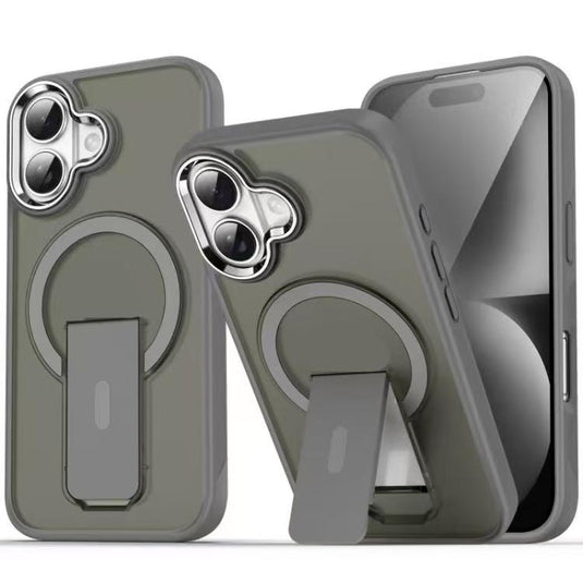 iPhone 17/Pro/Pro Max Matte MagSafe Magnetic Shockproof Heavy Duty Case with kickstand