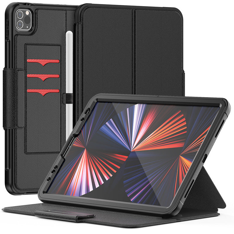 Load image into Gallery viewer, [With Card Slot] Apple iPad 7/8/9 10.2&#39;&#39; 7/8/9th Gen (2019/2020/2021) Smart Flip Silicone Protective Case
