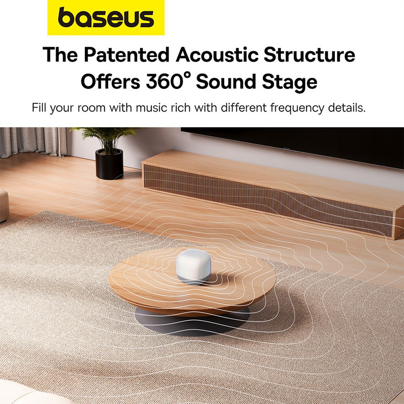 Load image into Gallery viewer, Baseus AeQur V2 Wireless Speaker Moon-White
