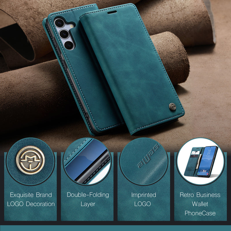 Load image into Gallery viewer, [With Card Slot] Samsung Galaxy A16 5G (SM-A166) - Business Premium Leather Shockproof Wallet Series Case

