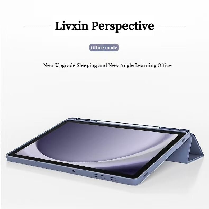 Load image into Gallery viewer, [With Pen Slot] Samsung Galaxy Tab S9 Plus &amp; S9 FE Plus (2023) 12.4&quot; - Solid Color Multi-angle TPU Flip Cover Case
