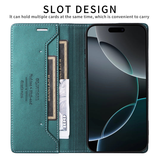 [With Card Slot] Apple iPhone 15/Pro/Pro Max/Plus Leather Flip Shockproof Wallet Series Case