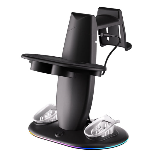 Meta Quest 2 & Quest 3 & Quest 3S - 30W Desktop Fast Charging RGB Storage Dock Stand