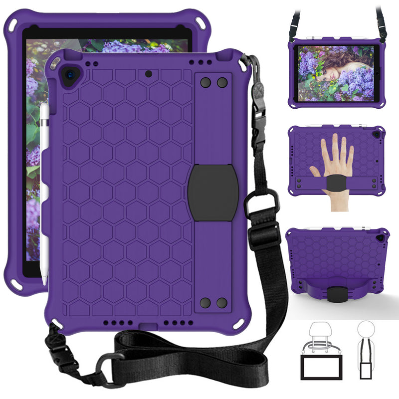 Load image into Gallery viewer, [Built-in Wrist Strap] Apple iPad 7/8/9 10.2&#39;&#39; 7/8/9th Gen (2019/2020/2021) EVA Kid Friendly Heavy Duty Ring Holder Stand Case
