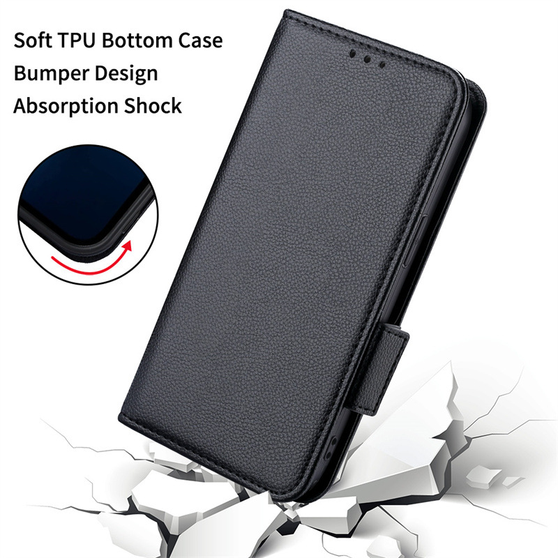 Load image into Gallery viewer, [With Card Slot] OPPO A5 Pro 5G - Premium Lychee-Grain Flip Leather Case With Detachable Wrist Strap
