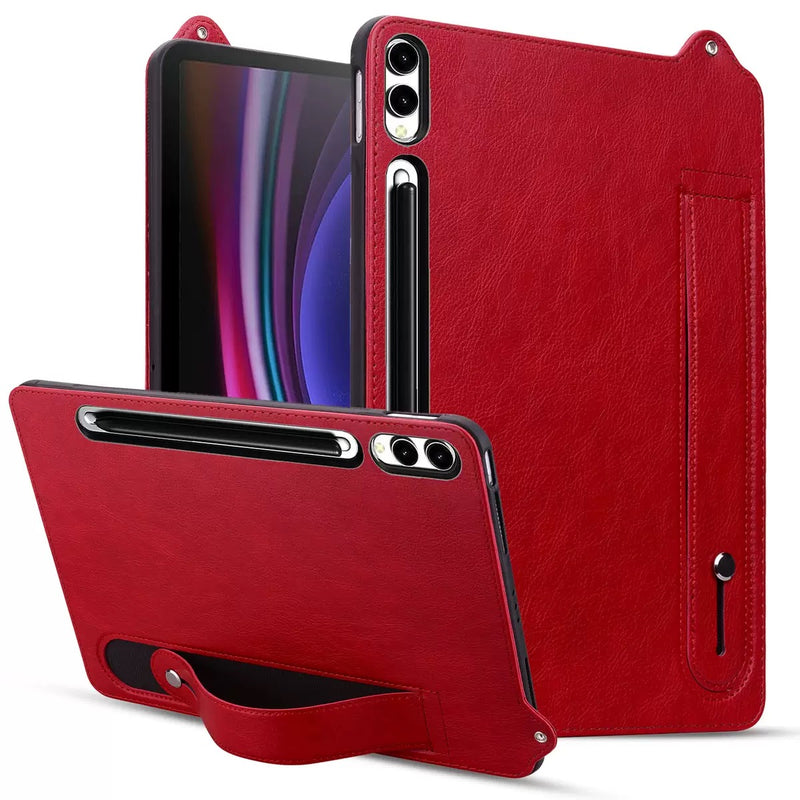 Load image into Gallery viewer, Samsung Galaxy Tab S11 Ultra (2025) 14.6&quot; - Shockproof Stand Hand Strap Tablet Case Leather TPU Case
