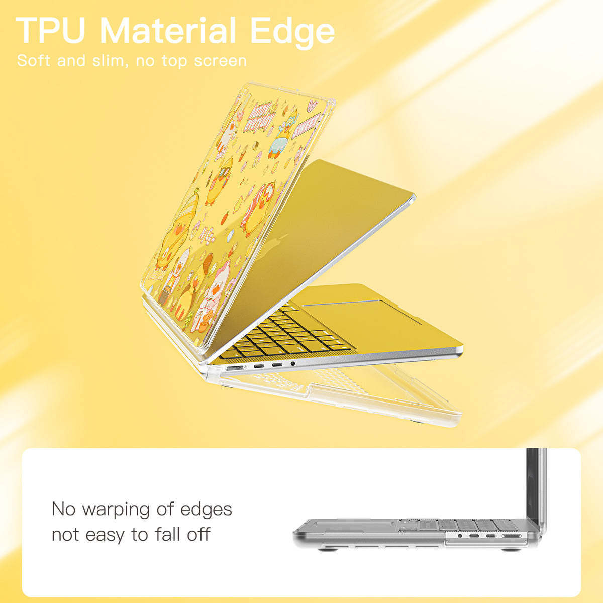 MacBook Air 13.6" 2025 (A3240) M4 - Cute Cartoon Transparent Shockproof & Slim Case - i-Station Mobile Phone & Electronic Device Repair and Accessories
