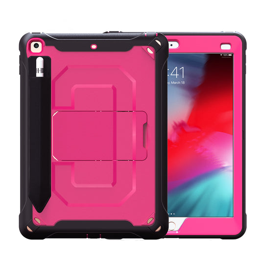 [Built-in Stand][With Pen Slot] Apple iPad 5/6 9.7'' 5/6th Gen (2017/2018) EVA Kid Friendly Heavy Duty Ring Holder Stand Case