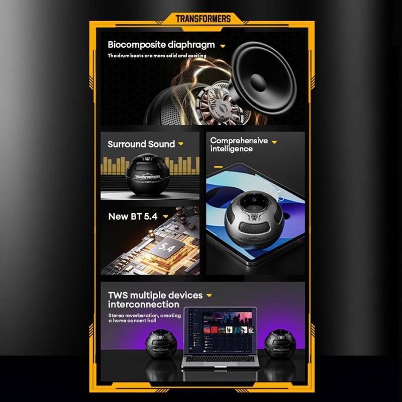 Load image into Gallery viewer, Transformers TF-Y17 Wireless Bluetooth Portable Speaker With Stand
