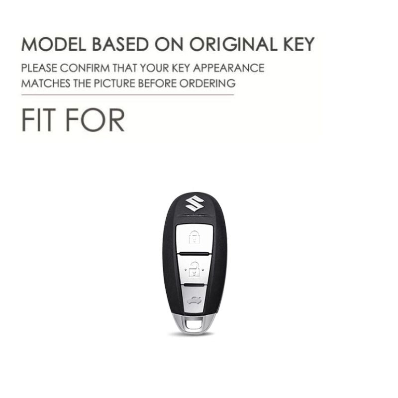 Load image into Gallery viewer, Suzuki Handcrafted Genuine Leather Car Key Fob Case Cover For Vitara, SX4, S-Cross, Ciaz, Baleno

