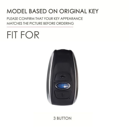 Subaru Metal Shell & Soft Silicone Full Protection Remote Car Key Fob Case Cover For Outback, Forester, Impreza, WRX, XV, Crosstrek, Legacy