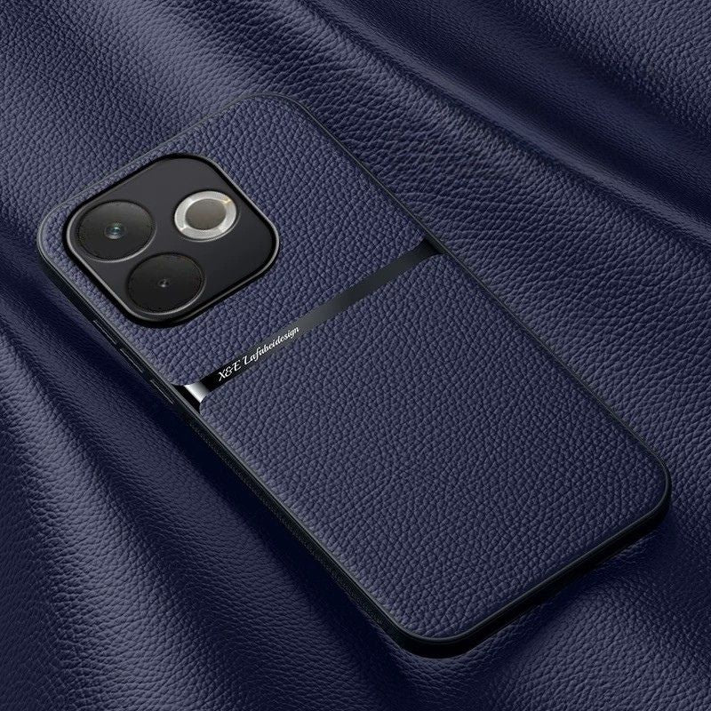 Load image into Gallery viewer, OPPO A5 Pro 5G - Business TPU Soft Edge Plain Leather Car Magnetic Anti-Drop Case
