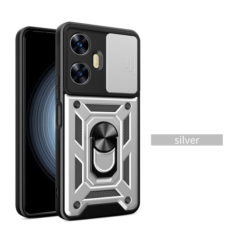 Load image into Gallery viewer, [Built-in Metal Kickstand][With Lens Cover] Oppo Reno12 &amp; Pro &amp; F Full-Cover Shockproof Protective Case
