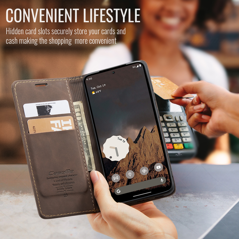 Load image into Gallery viewer, Google Pixel 10a Retro PU Leather Full Protection Flip Cover Case - i-Station Mobile Phone &amp; Electronic Device Repair and Accessories
