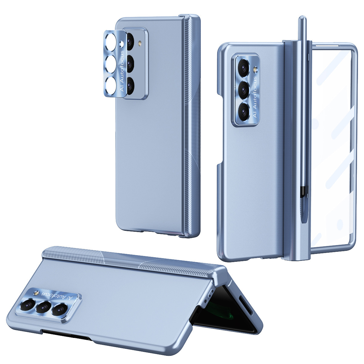 [With Pen Slot] Samsung Galaxy Z Fold3 (SM-F926) - Full Coverage Electroplated Magnetic Hinge Shockproof Protective Case - i-Station Mobile Phone & Electronic Device Repair and Accessories