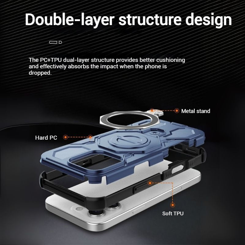 Load image into Gallery viewer, [ Magsafe Compatible][Built-in Stand] Apple iPhone 17/Air/Pro/Max - Shield Shockproof Rugged Heavy Duty Case
