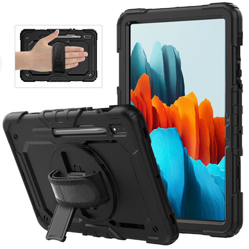 Load image into Gallery viewer, [Built-in Stand] Samsung Galaxy Tab S7/S8 11” - 360 Degree Stand PC + Silicone Shockproof Case With Strap
