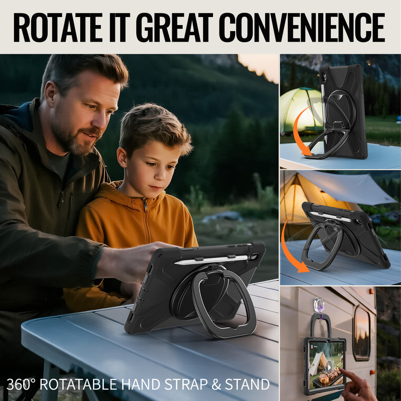 Load image into Gallery viewer, Samsung Galaxy Tab S11 (2025) 11&quot; - Multifunctional Shockproof Heavy Duty Series Case With Shoulder Strap - i-Station Mobile Phone &amp; Electronic Device Repair and Accessories
