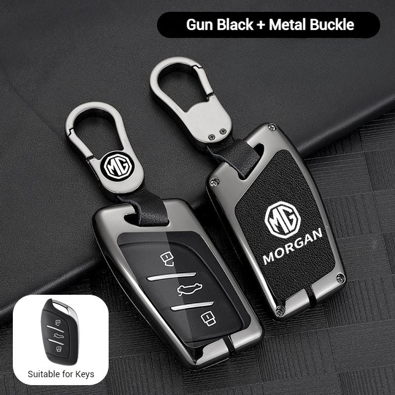 Load image into Gallery viewer, MG Zinc Alloy + PU Leather Car Key Fob Case Cover For MG3, MG5, MG6, MG7, ZST, ZS, GS, MG ONE, MG4 EV
