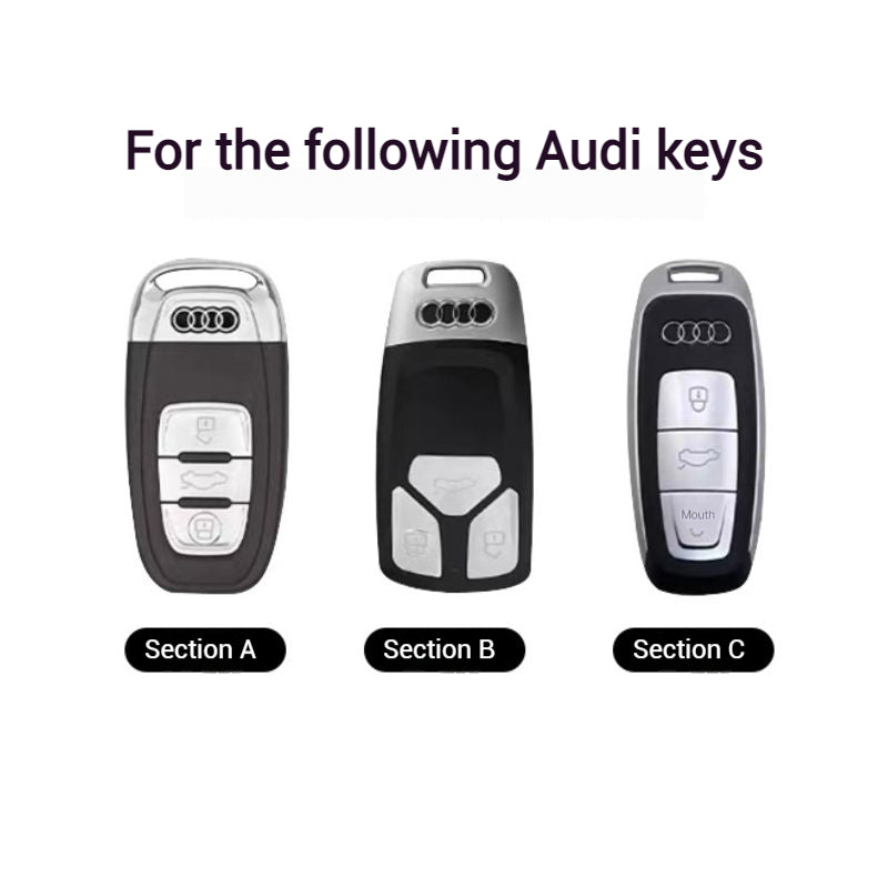 Load image into Gallery viewer, Audi 360° All Inclusive Car Key Fob Case Cover For A3, A4, A5, A6, A7, A8, Q2, Q5, Q7, Q8, e-tron
