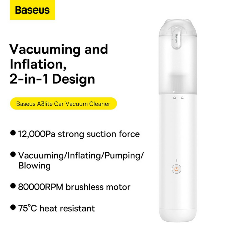 Load image into Gallery viewer, Baseus A3 Lite Car Vacuum Cleaner 100W 12000 Pa
