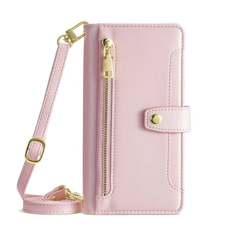 Load image into Gallery viewer, [With Card Slot] Samsung Galaxy S26/Plus/Ultra - Multi-Function Flip Leather Zipper Wallet Case With Wrist &amp; Shoulder Strap - i-Station Mobile Phone &amp; Electronic Device Repair and Accessories
