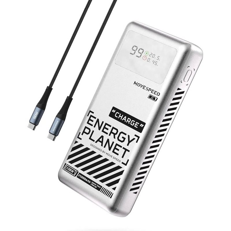 Load image into Gallery viewer, MOVE SPEED Laptop Power Bank 25000mAh 130W (YSPBM25)-Silver

