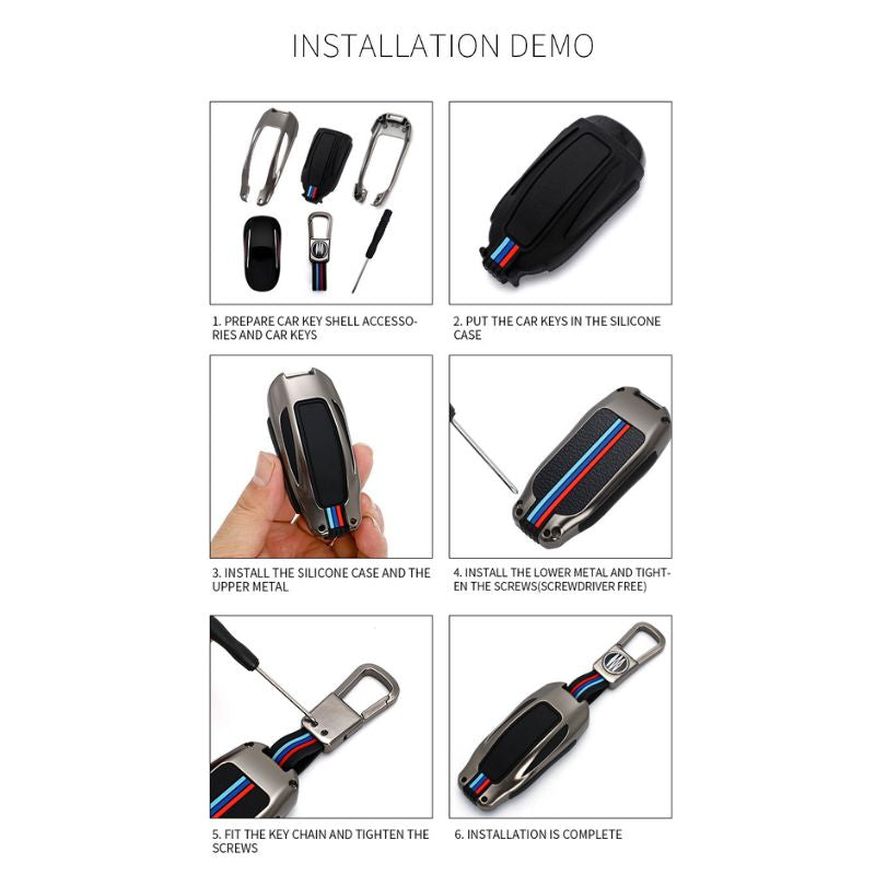 Load image into Gallery viewer, Tesla Metal Car Key Fob Casefor Model X - i-Station Mobile Phone &amp; Electronic Device Repair and Accessories
